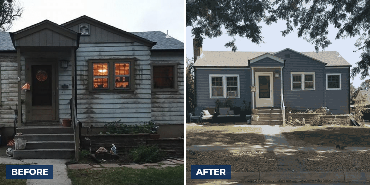 Urban Exteriors team working on roofing project