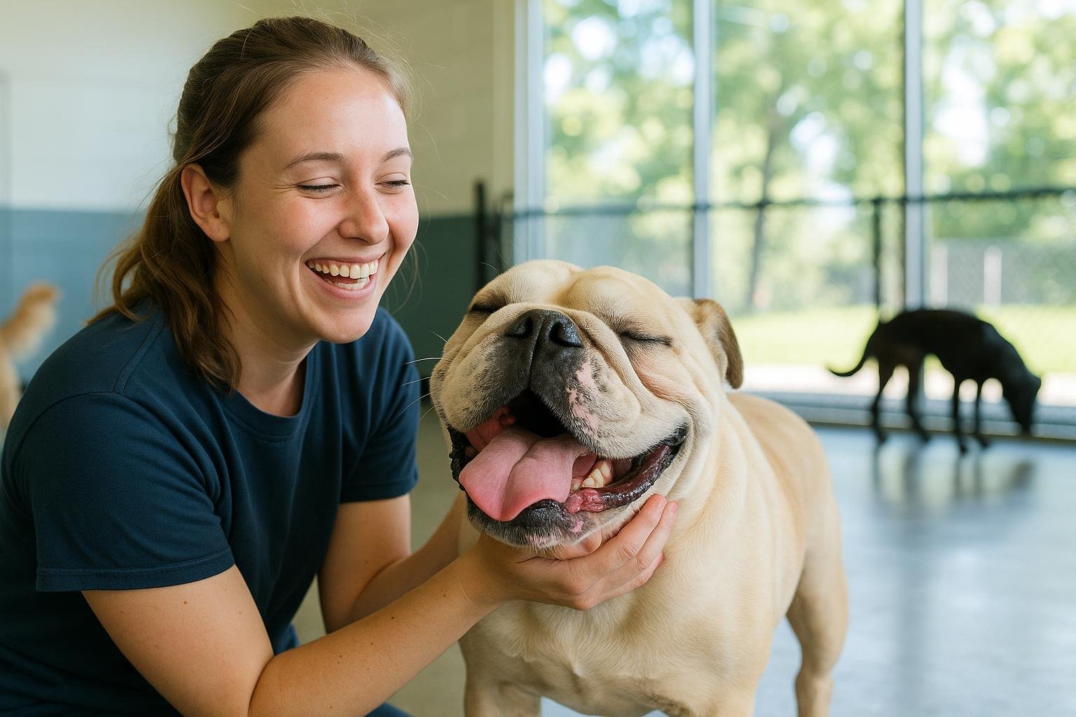 Image of a unique English bulldog puppy