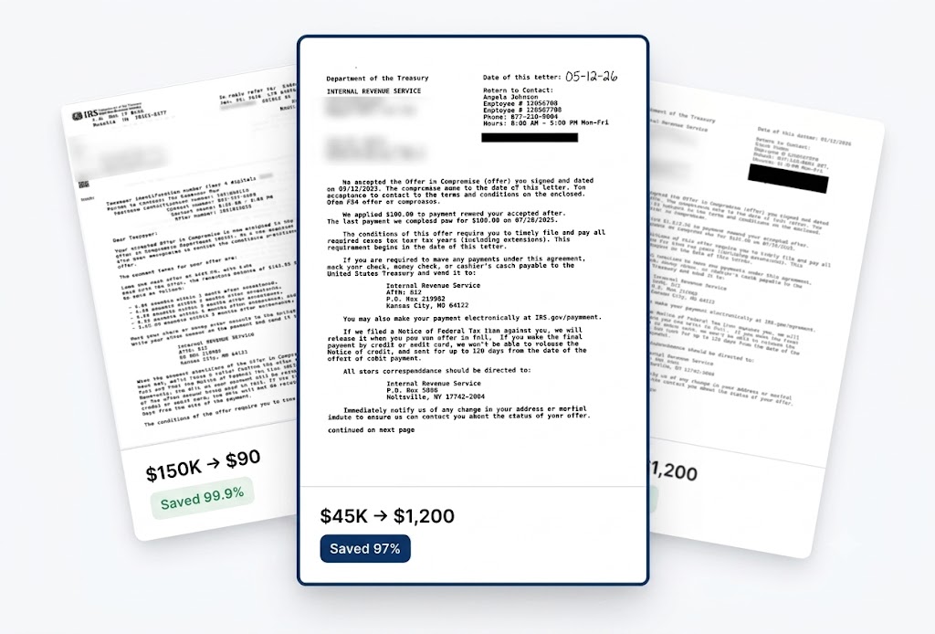 Checklist for tax resolution services