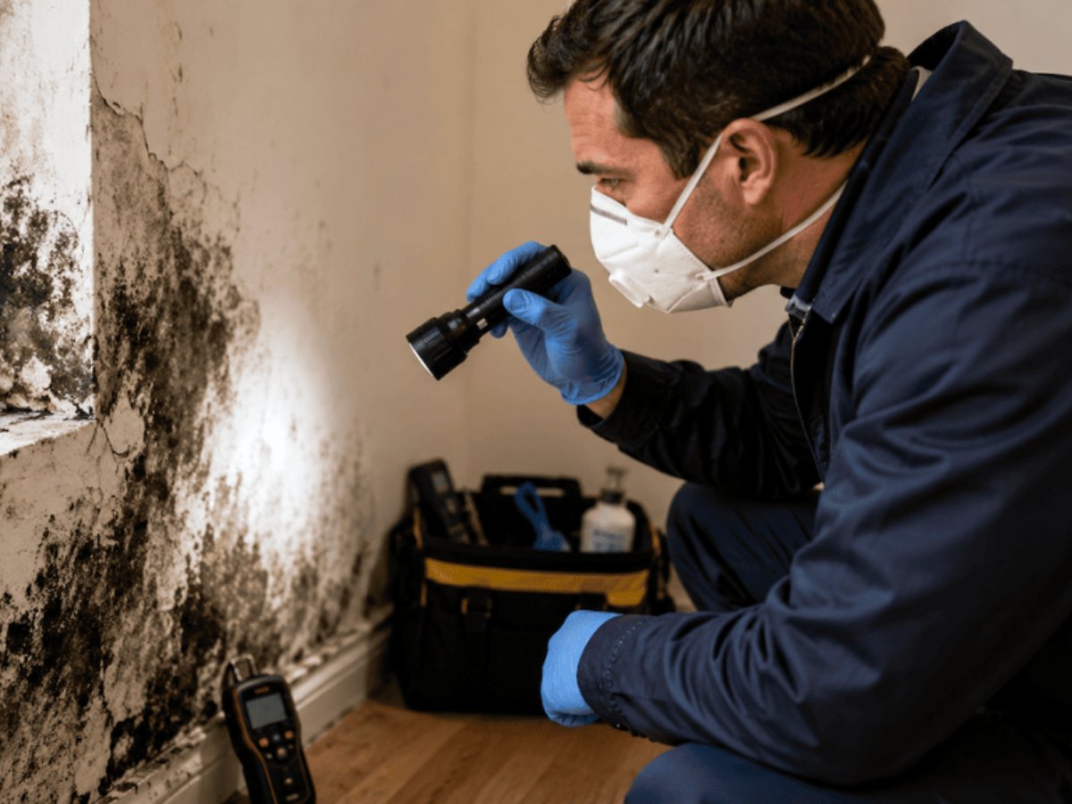 Team using advanced equipment for water damage repair
