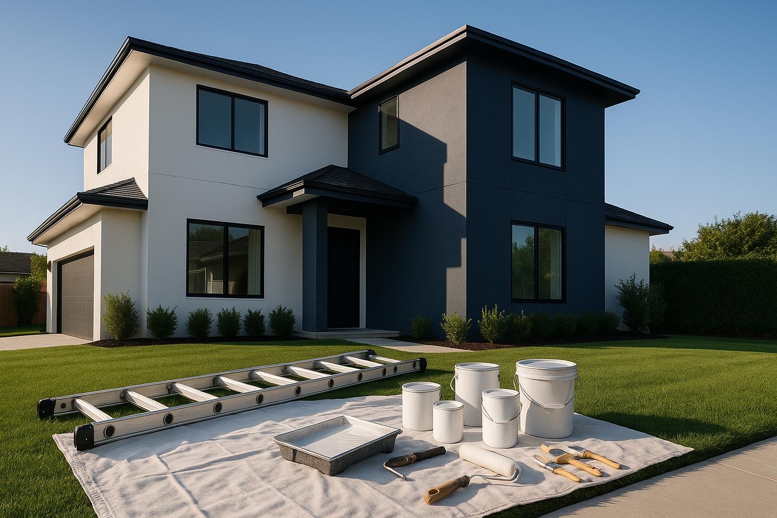 A beautifully painted house exterior showcasing quality work