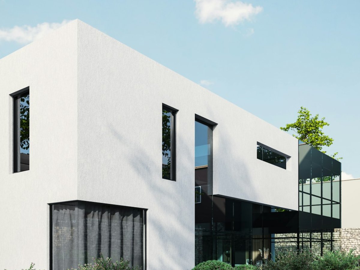 Commercial building with fresh, precise paint finishes
