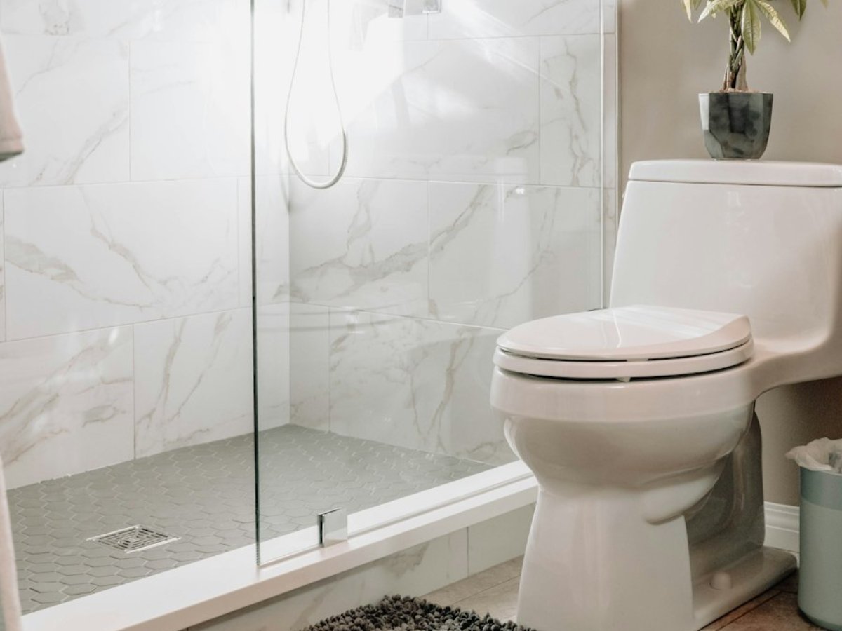 Sparkling clean bathroom sink and mirror