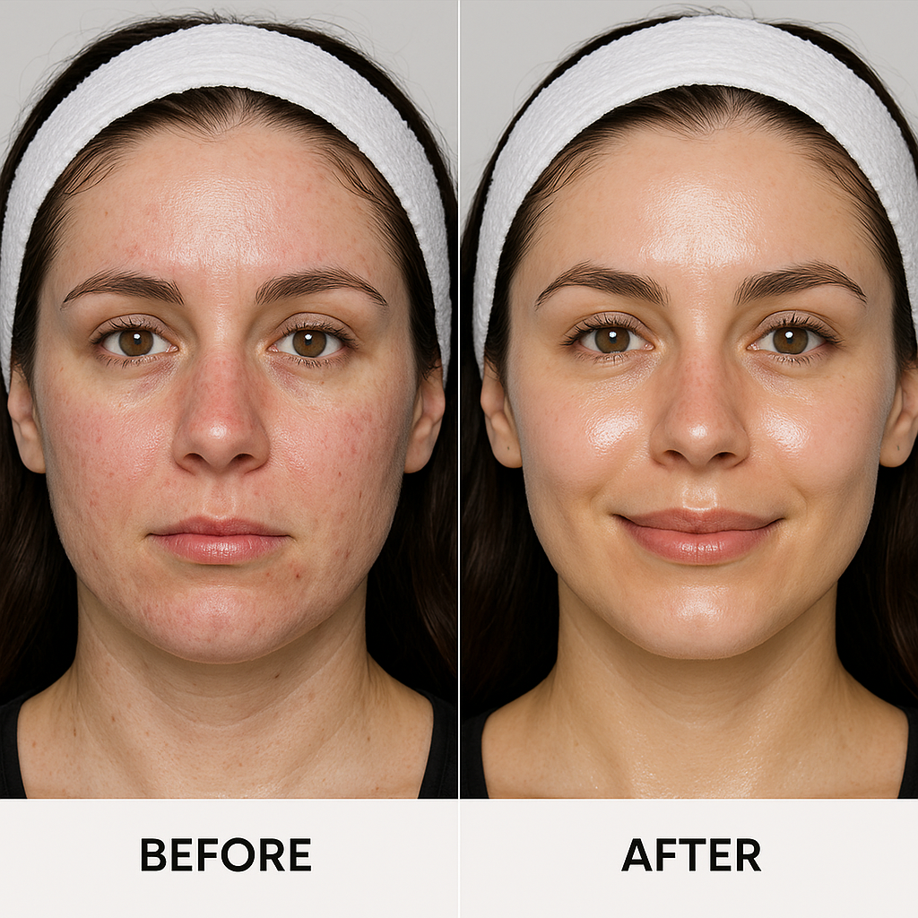Clear skin after acne treatment
