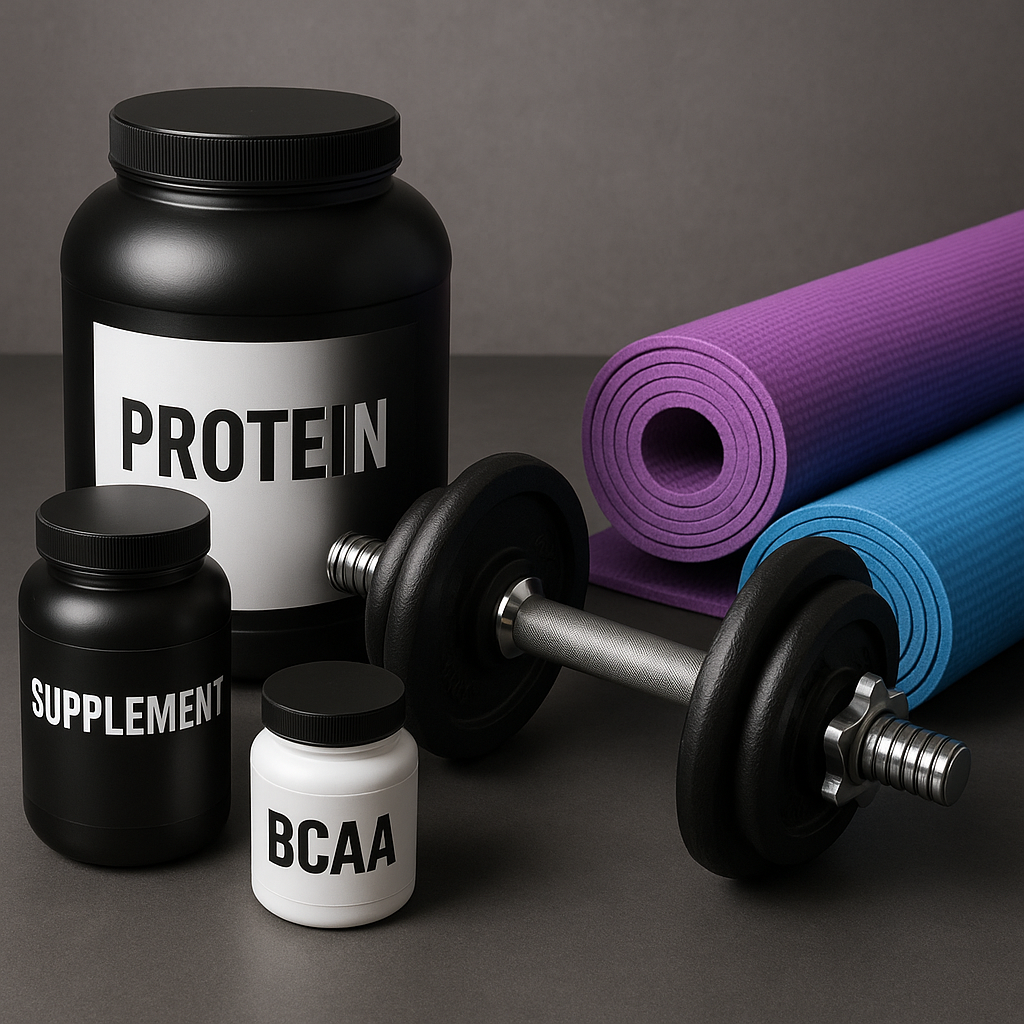 Assorted high-quality wellness products displayed elegantly