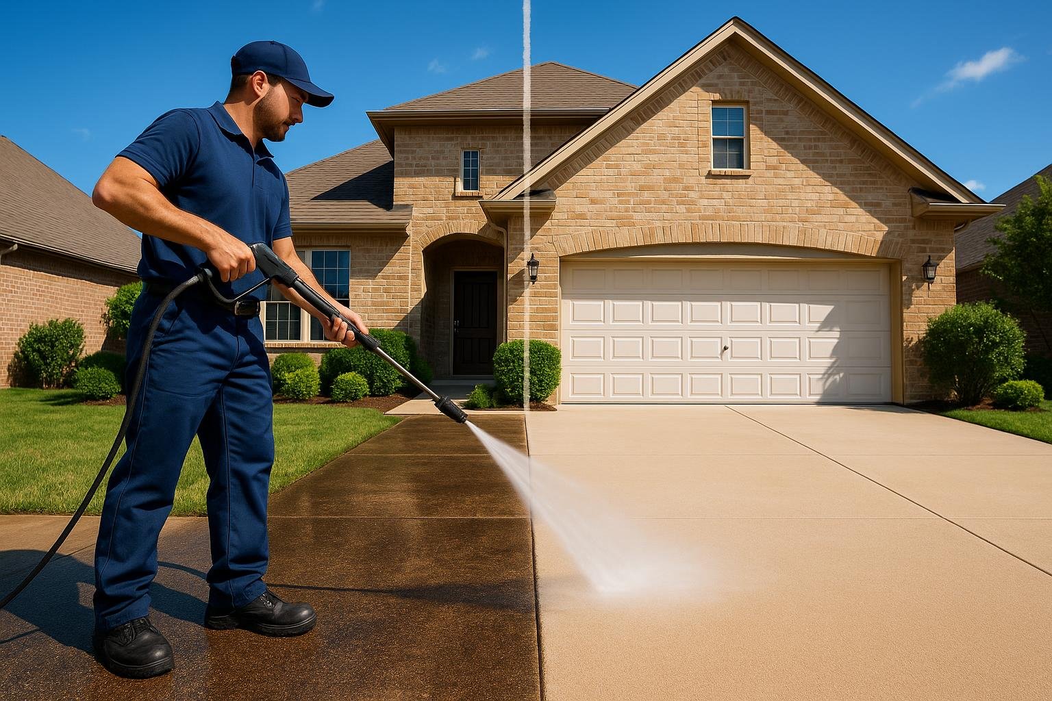 Image of a freshly cleaned home exterior